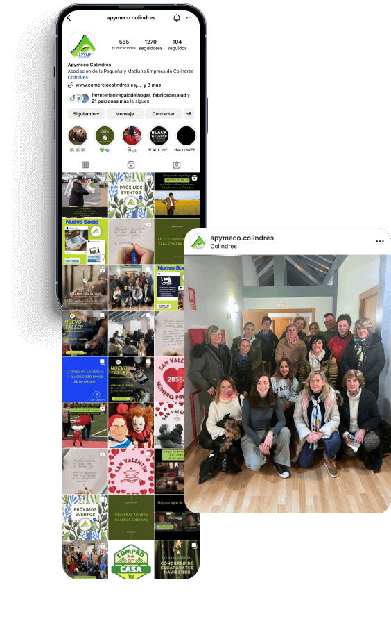 FORMACIÓN y GESTIÓN DE REDES SOCIALES por SuroesteStudio para APYMECO COLINDRES