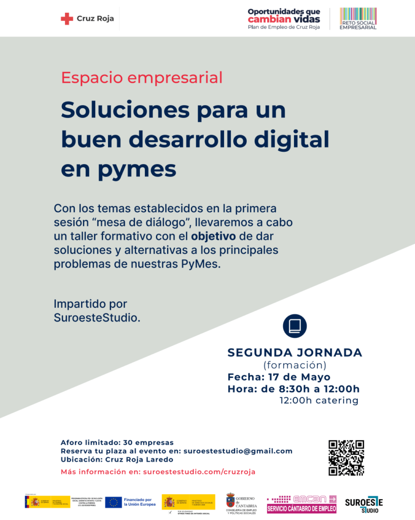 EVENTO FORMATIVO por SuroesteStudio para CRUZ ROJA Laredo (Cantabria)