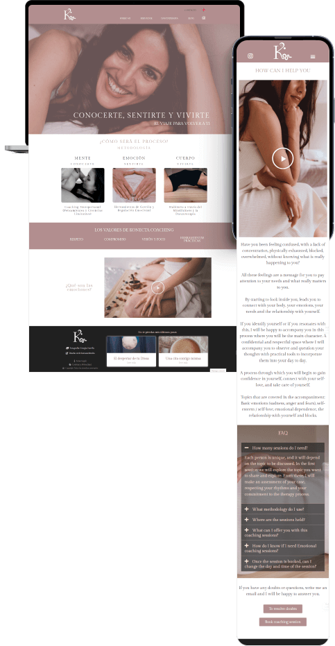 DISEÑO WEB por SuroesteStudio para KONECTA COACHING DANZATERAPIA LONDRES