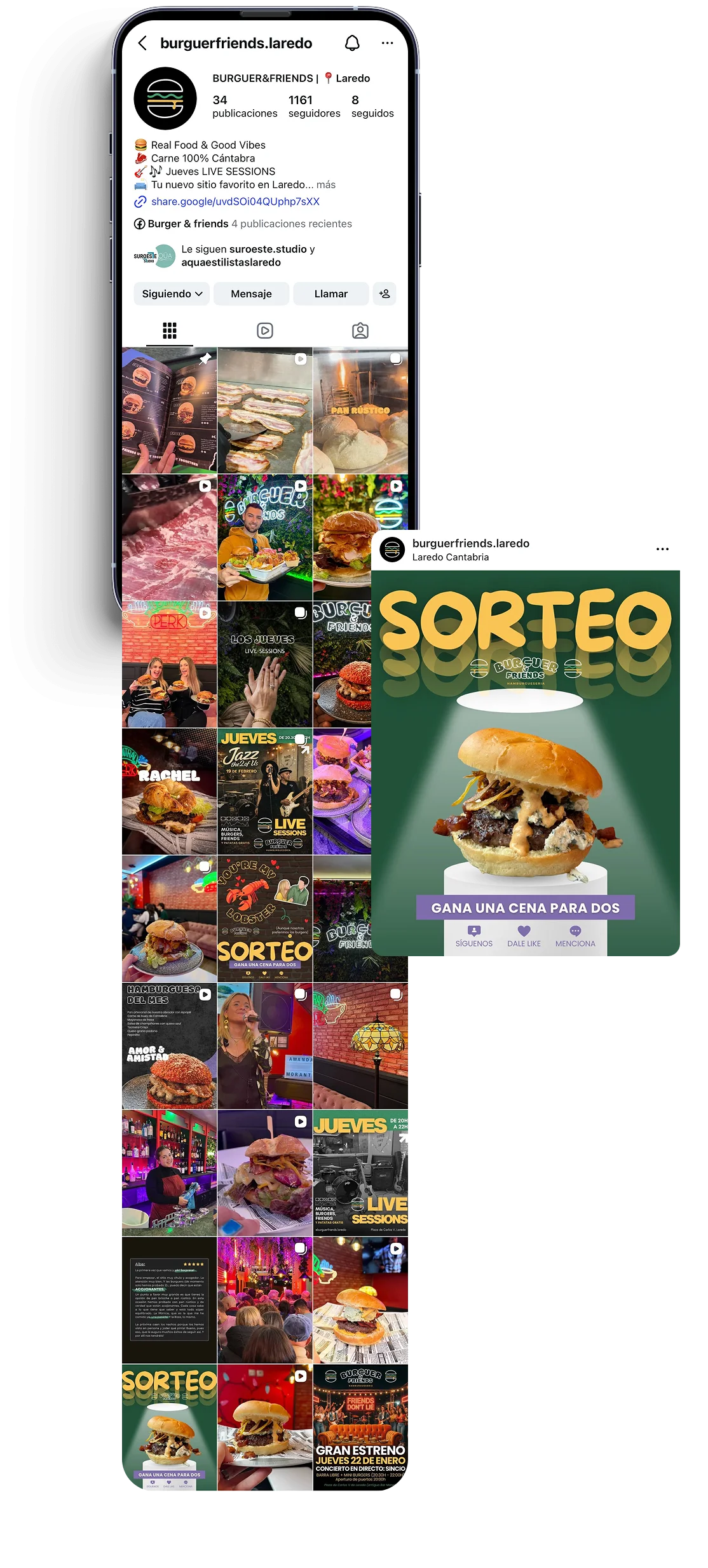 GESTIÓN DE REDES SOCIALES por SuroesteStudio para BURGUER AND FRIENDS LAREDO