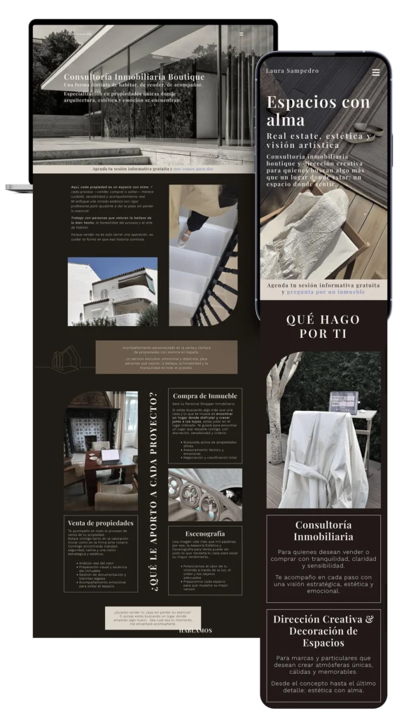 GESTIÓN DE REDES SOCIALES Y DISEÑO WEB por SuroesteStudio para LAURA SAMPEDRO INMOBILIARIA